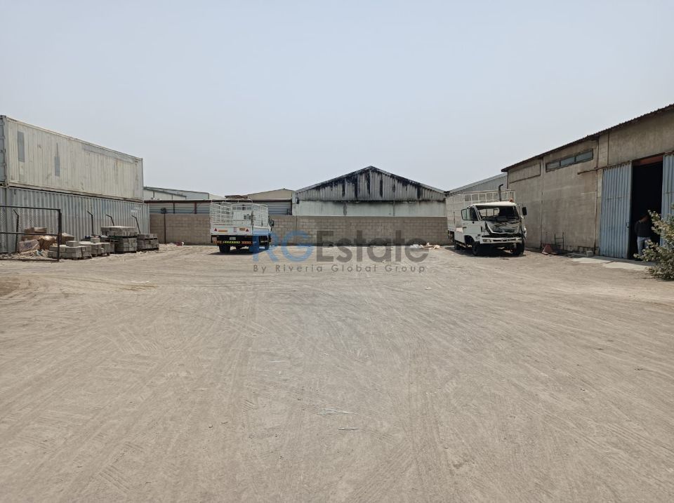 Versatile Industrial Space: 30,000 Sqft Land with Shed for Rent in Ras Al Khor  | RGEstate UAE
